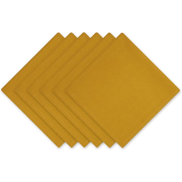 DII Solid Napkin Set Collection, 20x20, Lemongrass, 6 Piece