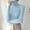 Sky Blue, variant on Juslio Women Sweaters Pullovers Turtlenecks Solid High Neck Long Sleeve Knit Purple