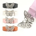 thumbnail image 4 of Fvsianol Butterfly Shape Belt Sweet Belt Rhinestones Butterflies Decor Belt Adjustable Length Multi Holes Women Waistband Solid Color Costume Accessory, 4 of 9