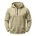 thumbnail image 3 of BVOFAR Mens Hooded Sweatshirt Winter Fleece Full Zip Jackets Quarter Zip Pullover Long Sleeve Outerwear with Multi Pockets Khaki M, 3 of 7