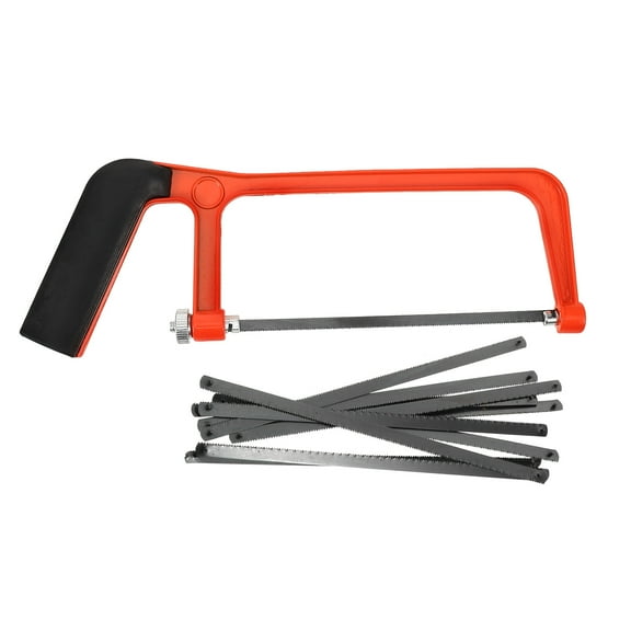 ULTNICE 1Set Mini Hand Saw Orange U-Shaped Ergonomic Handle for Wood Cutting and Diy Projects 10In