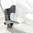thumbnail image 7 of Hyknon Adjustable Inflatable Lumbar Support Pillow, Cute Lower Back Support Cushion, Memory Foam Back Pillow Desk Chair Cushion, Improved Posture Backrest Support Pad for Office Chair Car Home, Gray, 7 of 7