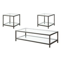 Trini 3-piece Coffee and End Table Set Black Nickel