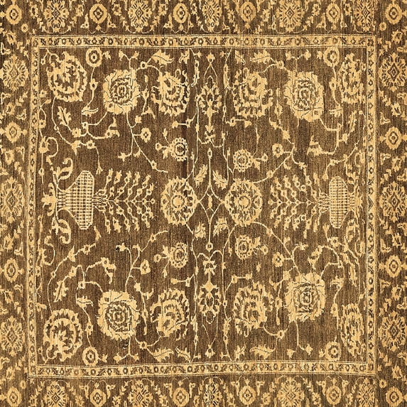 Ahgly Company Indoor Square Oriental Brown Traditional Area Rugs, 8' Square