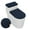 Navy Blue, variant on Hengbo 2 Pcs Toilet Lid Cover and Toilet Tank Lid Cover Tank Cover Sets for Bathroom Stain Resistant Dust Cover Black