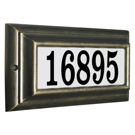 Metal Address Plaque - QualArc Edgewood Standard Lighted Address Plaque