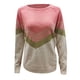thumbnail image 2 of Gibobby Suéter Navideño Mujer Suéter de punto informal de moda con panel de suéter de manga larga y cuello Rojoondo para mujer (Rosa, M), 2 of 4