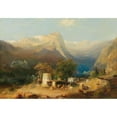 thumbnail image 2 of Paul von Franken 24x18 Black Ornate Framed Double Matted Museum Art Print Titled: Caucasian Landscape, 2 of 5