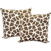 Giraffe Print Brown Throw Pillows 2-pack