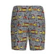 thumbnail image 2 of Haiem Modern Excavator Men's Pajama Short with Soft Woven Cotton Elastic Waistband Sleep Short-Small, 2 of 9