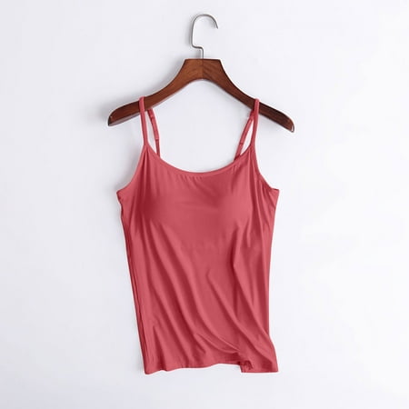 Aueoeo Women s Camisole With Chest Pad No Steel Rings Bottom Underwear Yoga Sports Vest T-shirt Yoga Bra Cup Tank Top with Sport Bra Running Shirt On Clearance