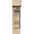 thumbnail image 2 of Ekena Millwork 5 1/2"W x 18"D x 22"H Balboa Block Smooth Bracket w/ Offset Brace, Douglas Fir, 2 of 25