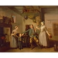 thumbnail image 2 of Johan Joseph Zoffany 24x20 Gold Ornate Framed and Double Matted Museum Art Print Titled - David Garrick and Mary Bradshaw in David Garrick's ‘The Farmer's Return’ (ca. 1762), 2 of 4