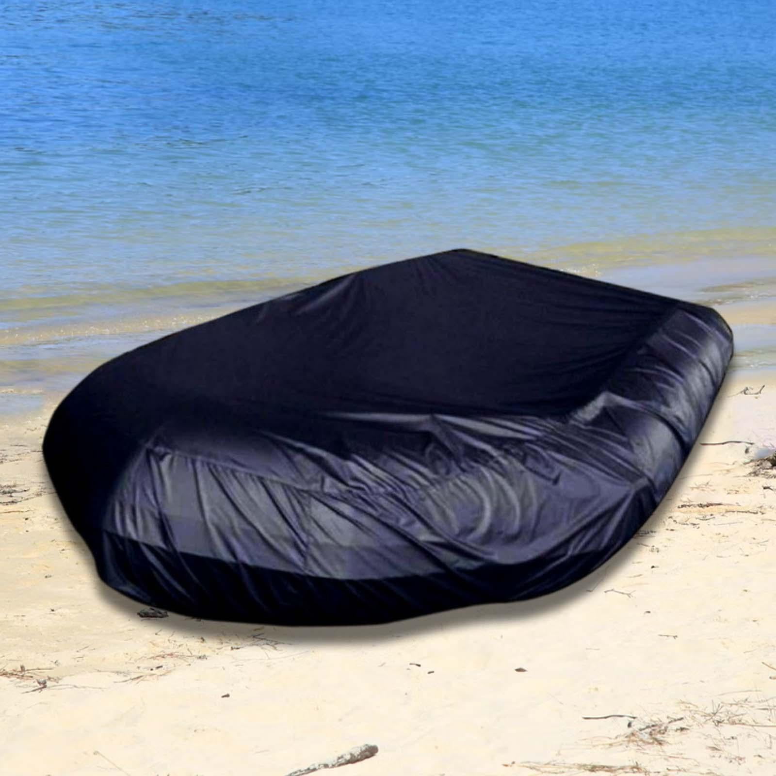 Kayak Boat Cover Rowing Water Sunblock with Drawstring Strap Rain Resistant Protective for Inflatable Boat Dinghy, 380x94x46cm