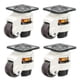 thumbnail image 1 of 4pcs Furniture Casters, Swivel Wheel, 60f Retractable Leveling Casters, Nylon Aluminum Alloy, 250kg Loading Capacity Per Caster, 1 of 4