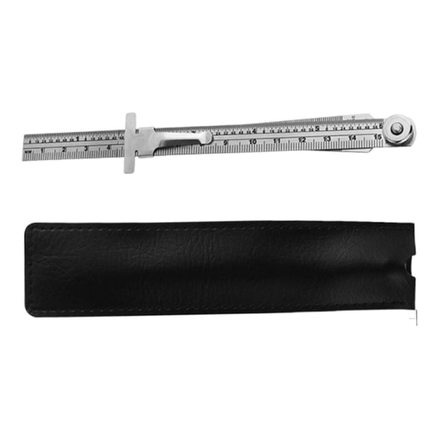 de composición cónica, diámetro de hueco, medición de profundidad, accesorio resistente, accesorio de carpintero, práctico y ligero, regla en