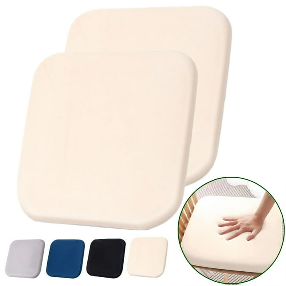 Bxaolu 1.6" Friendly Fabric Dining Chair Cushion, Square 13.8" Comfortable Chair Pad for Kitchen, Slip Resistant Indoor Seat Cushion (1 Piece, Beige)