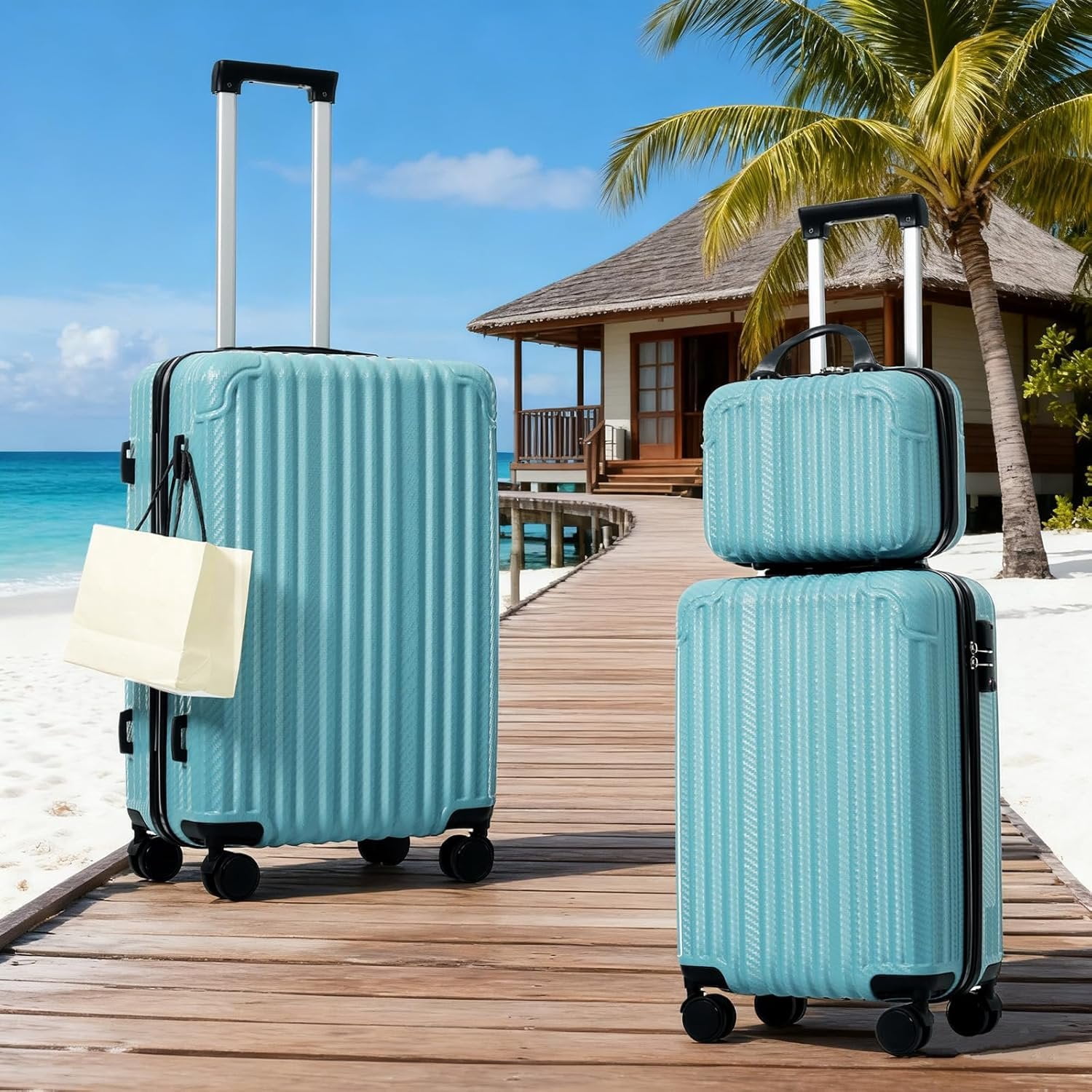 Luggage Set 3 count, Hardshell ABS Suitcases with Spinner Wheels TSA Lock, Lightweight Durable Travel Luggage, 20" Carry- 24" Checked, 12/20/24