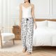 thumbnail image 4 of Balery Cute Cat Pantalones de pijama para mujer, pijamas ultraligeros, pantalones de estar por casa-Large, 4 of 6