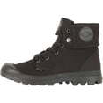 thumbnail image 2 of Palladium Baggy Men's Lace Up Canvas Ankle Boot With Foldable Collar In Black Size 12, 2 of 9