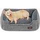 thumbnail image 1 of FEANDREA Cama para Perros, Sofá para Mascotas, 90 x 75 x 25 cm, Bordes Elevados, Fondo Antideslizante, Funda Extraíble, L, para Perros Medianos, Gris Claro, 1 of 5