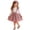 Pink, variant on shoper Girls Plaid Christmas Dress Set Darling Comfortable Chic Long Sleeve with Knit Top for Girls 3-5Y