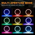 thumbnail image 4 of 7" Inch Round RGB MULTI COLOR LED SMD Halo Clear Lens Diamond Cut Headlights, 4 of 15