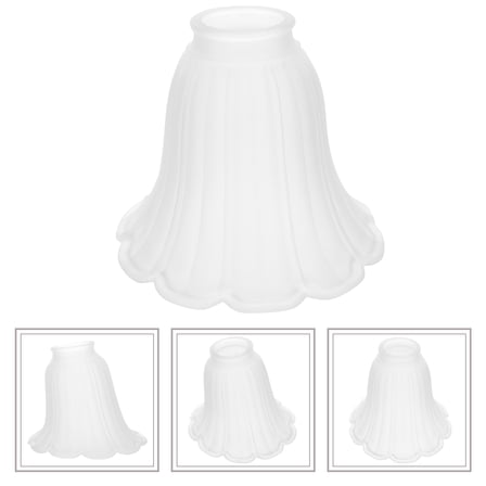 ETEREAUTY White Glass Lamp Shade Vintage Style Decorative Pendant Light Cover for Home
