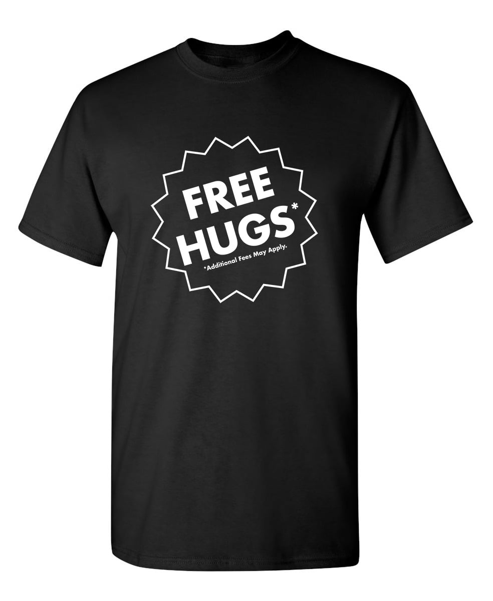 Free Hugs Mens Funny T Shirt Novelty Gift Joke Regular Fit 100% Cotton Tee