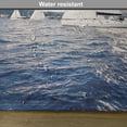 thumbnail image 5 of Ambesonne Nautical Place Mats Set of 4, Sailing Boat on Sea, Standard Size, Blue and White, 5 of 5