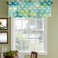 thumbnail image 3 of 2 Pack Valances for Window, Easter Rabbit Silhouette Short Curtains for Kitchen Bedroom Living Room, Spring Bunny Blue Green Ombre Rod Pocket Small Window Treatment Valance Drapes 42 x 18 Inch, 3 of 8