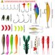 thumbnail image 3 of Kit Señuelos Pesca Con Anzuelos Y Cebo Gusano Suave para Lubina () Verde, 3 of 7