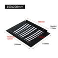 thumbnail image 1 of Grille de Ventilation Rectangulaire en Aluminium 150mm pour Armoire Garde-Robe, 1 of 9