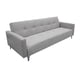 thumbnail image 3 of Sofá Cama Reclinable Paris Lino Plata, Brazos separados, Futon 3 Posiciones EL BAZAR STORE Moderno abotonado, 3 of 8