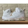 thumbnail image 2 of Ni - ke Ni - ke Air Jordan 6 Retro Gold Hoops Pink Leather DH9696-100 Women 11/Men 9.5 New, 2 of 5