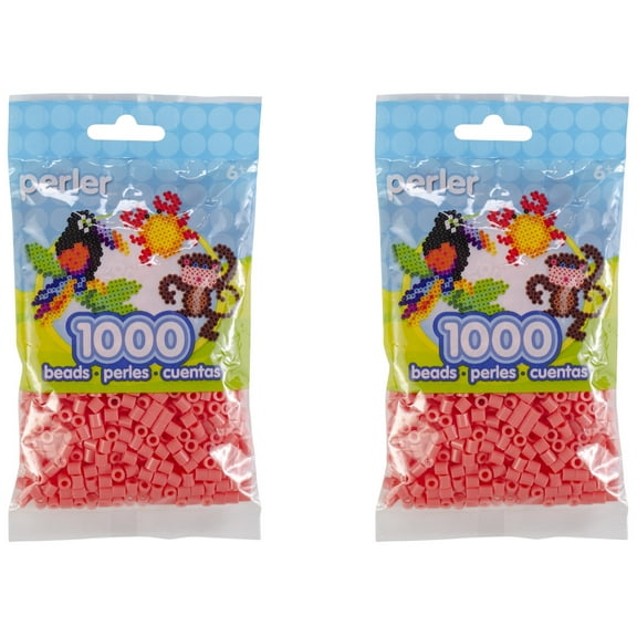 Perler Beads 1,000/Pkg, Salmon, 2-pack