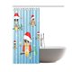 thumbnail image 2 of ABPHQTO Cortina de ducha de tela impermeable de baño de búhos de Navidad de dibujos animados 150x180 cm, 2 of 2