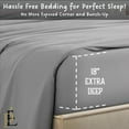 thumbnail image 3 of Full Size Extra Deep Pockets Fitted Sheet Only - 1000-Thread Count 100% Pure Egyptian Cotton, 18 inches Deep Pockets Fitted Sheet, Soft, Sateen Weave - Light Grey Color, 3 of 7