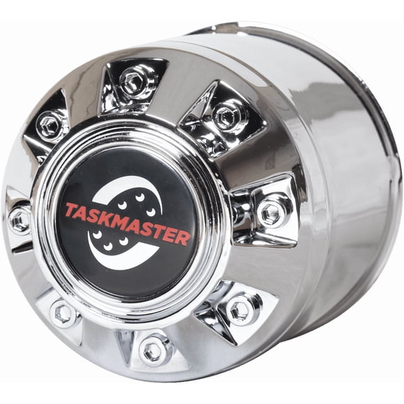 Taskmaster Wheel Center Cap CXF104C Fits Viking Series Wheels; 4.25 Inch Pilot Diameter; 4-3/8 Inch Height; Chrome Plated; Silver; Single