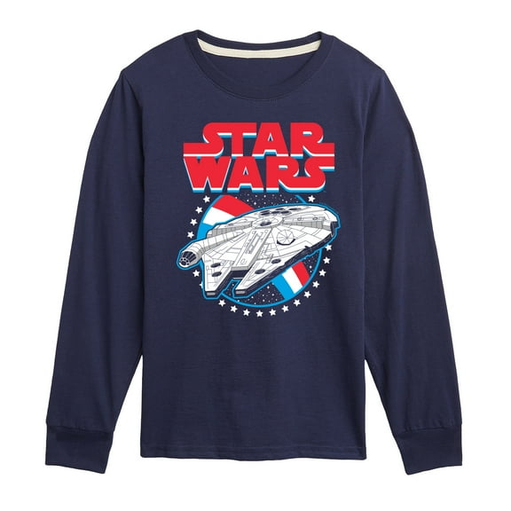 Star Wars - Millennium Falcon Americana - Toddler And Youth Long Sleeve Graphic T-Shirt