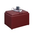 thumbnail image 1 of Convenience Concepts Designs4Comfort Pouf de Rangement d'Appoint en Similicuir Rouge, 1 of 3