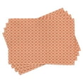 thumbnail image 1 of Ambesonne Geometric Place Mats Set of 4, Checkered Modern Tile, Standard Size, Orange White, 1 of 6