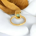 thumbnail image 4 of CHIRAGEMSJEWEL Green Emerald Solitaire Promise Ring, 8X6MM/1.5ct Bezel Setting May Birthstone Gemstone Valentine Day Gift for Love, 4 of 4