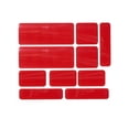thumbnail image 2 of 10Pcs Reflective Stickers Night Visibility High Intensity Reflector Decals Anti Scratch for Mountain Road Surfaces Red, 2 of 7