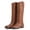 Caramel, variant on Riding Boots For Women Round Toe Chunky Heel Knee High Boots Vintage Metal Hardware Tall Booties Pull on 2029 Fall Winter