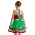 thumbnail image 2 of YiZYiF Girls Sparkly Dance Figure Ice Skating Dress Ballet Tutu Christmas Party Performance Costume Green-A 12, 2 of 7
