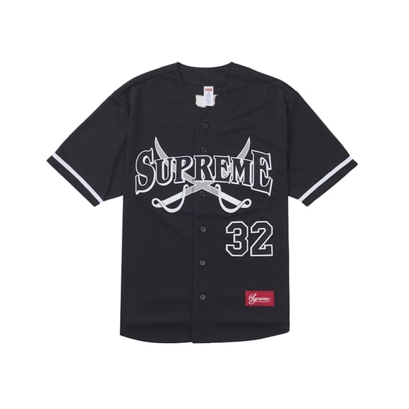 Supreme Men's Swords Baseball Jersey Black, from StockX