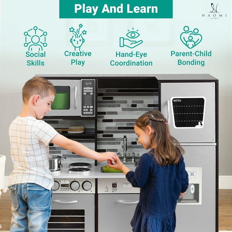 Sato インテリア コレクション レア ドーム kitchentimer Naomi Home Kids Wooden Play Kitchen; Toy Kitchen Set with Stove