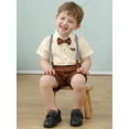thumbnail image 5 of Toddler Boys Formal Outfits Suits Baby Tuxedo Party Clothes Set Suspender Shorts Pants 12 Months-5T, 5 of 9
