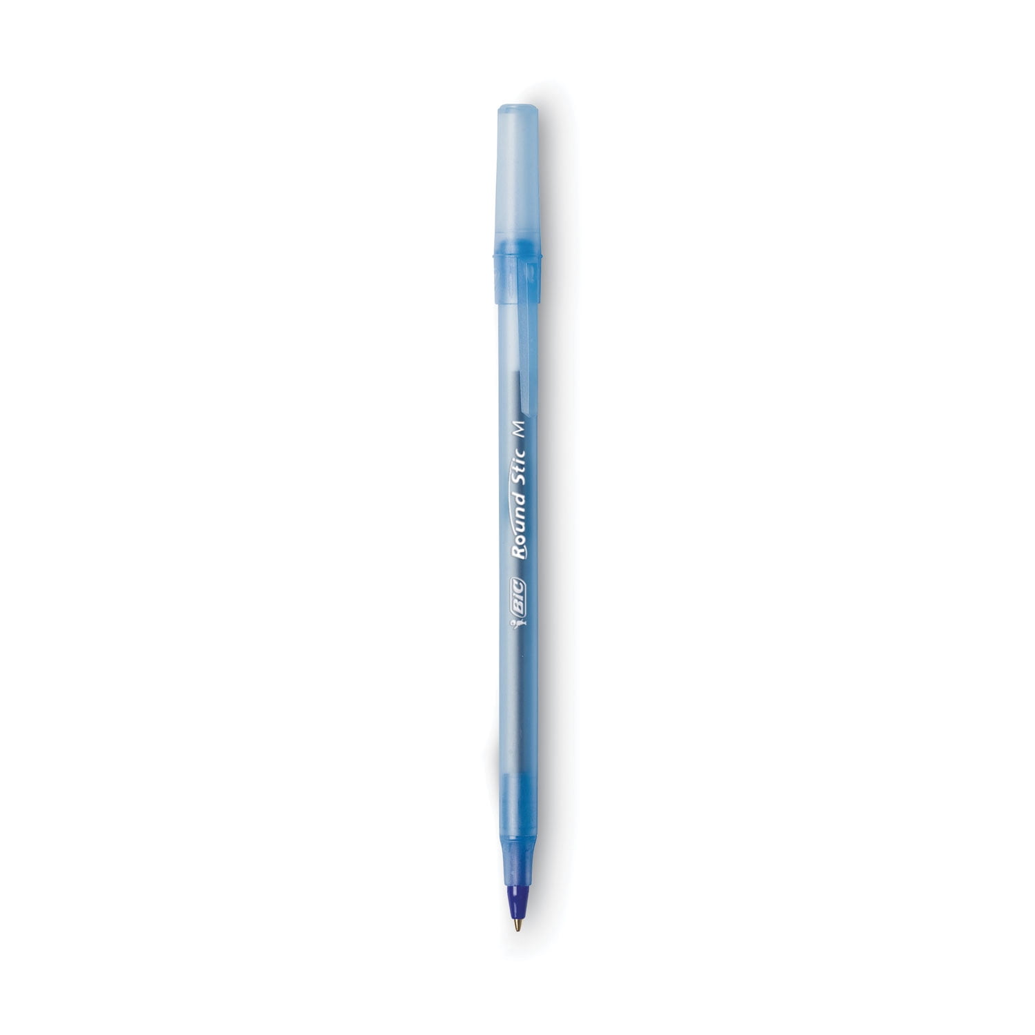 BIC Round Stic Xtra Life Stick Ballpoint Pen VP, 1mm, Blue Ink, Translucent Blue Barrel, 60/Box (GSM609BE)